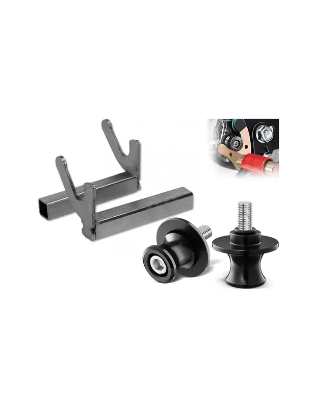 Juego de adaptadores para soporte trasero de motos y 2 adaptadores de diabolo Rosca M8 Alta Calidad