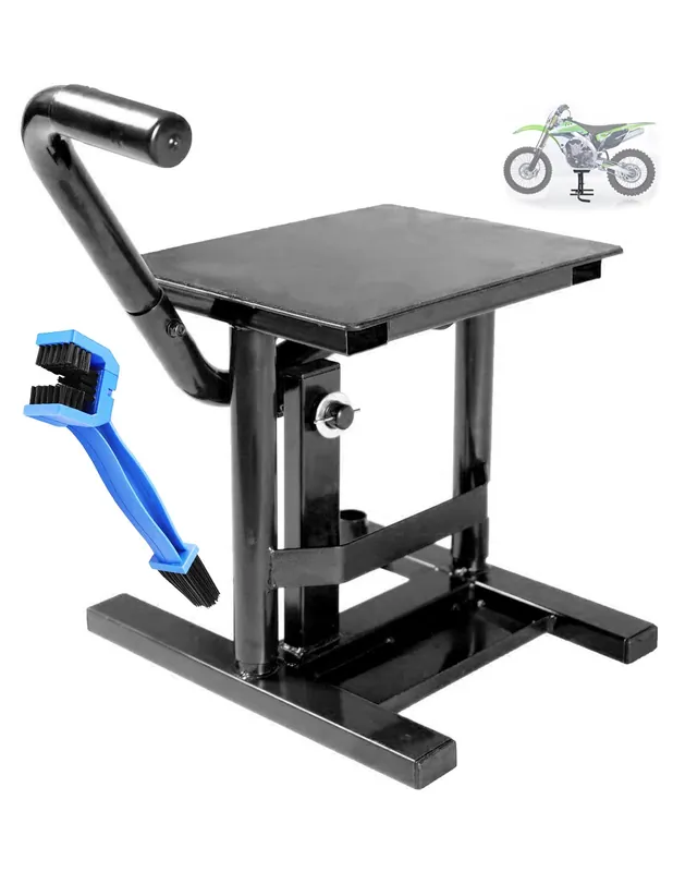 Stock Limitado Caballete / elevador para motos de cross, enduro con cepillo de limpieza de cadenas