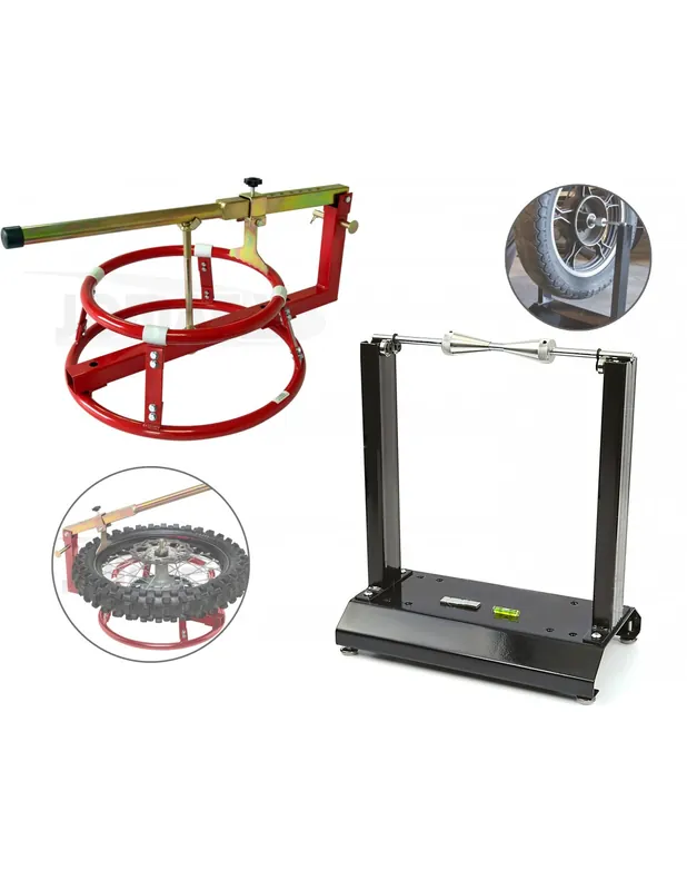 Kit Cambio De Ruedas De Moto: Destalonador De Ruedas Para Montar Y Desmontar + Equilibradora De Ruedas Promoción