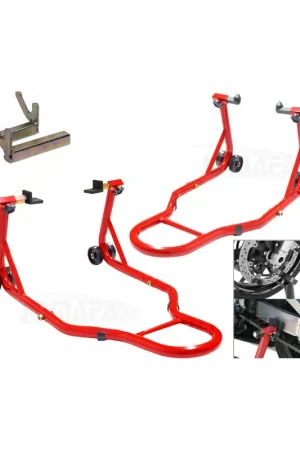 Juego de caballetes de motocicleta delantero y trasero, 340kg + ADAPTADOR DIABOLO Rebajas
