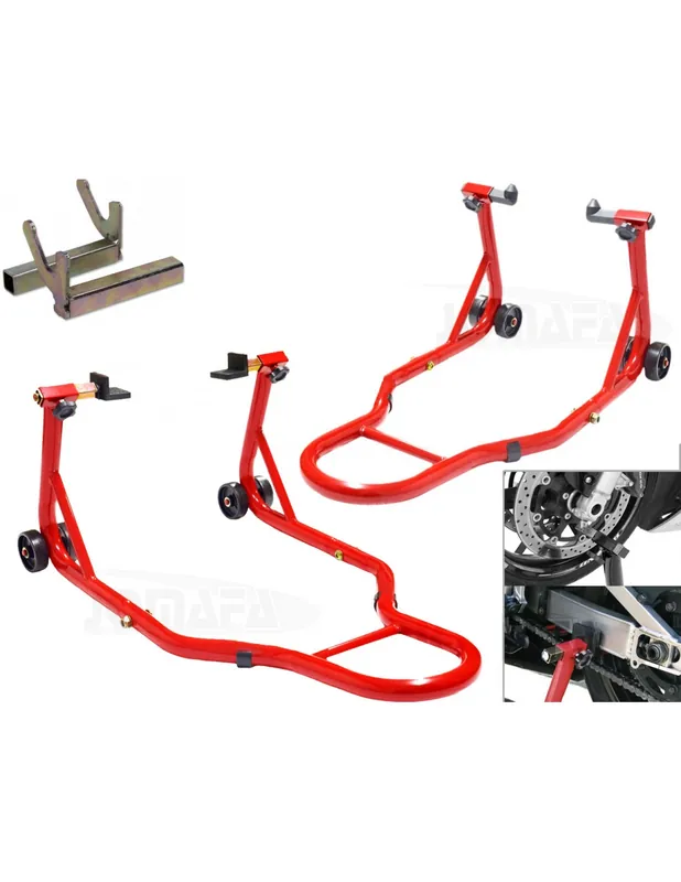 Juego de caballetes de motocicleta delantero y trasero, 340kg + ADAPTADOR DIABOLO Rebajas
