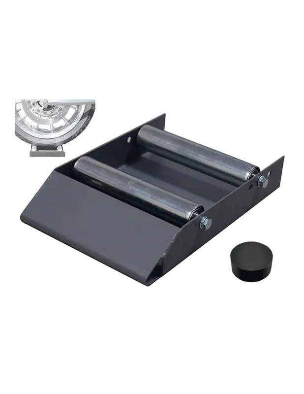 Máxima Calidad Soporte de rodillo para limpieza de rueda y cadena de moto, hasta 220 kg y 180 mm ancho