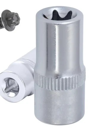 Envío Gratis Llave de vaso 1/4" corto TORX, medidas a elegir E4 - E8