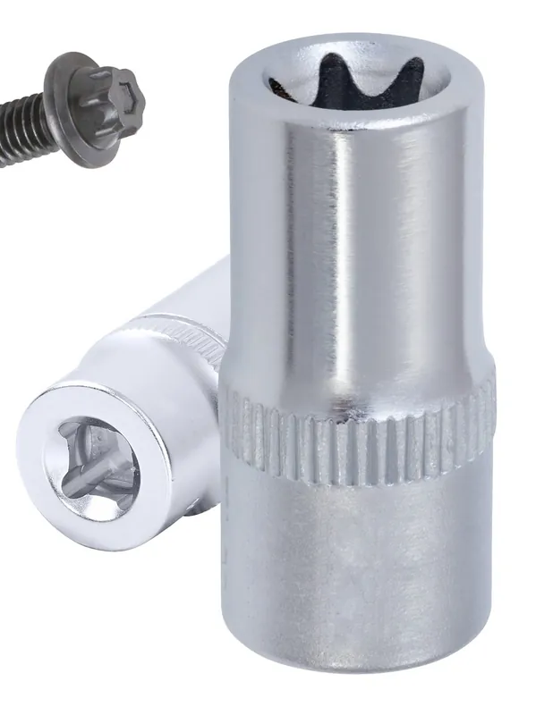 Envío Gratis Llave de vaso 1/4" corto TORX, medidas a elegir E4 - E8