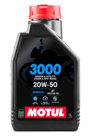 Certificado Aceite de motor Motul Mineral 20W50 4T 3000 1L