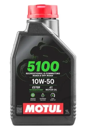 Aceite de motor Motul Sintetico 10W50 5100 4T 1L Novedad