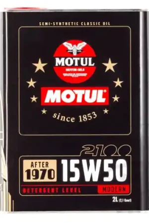 Aceite de motor Motul semi-sintetico 15W50 4T Classic 2L Auténtico