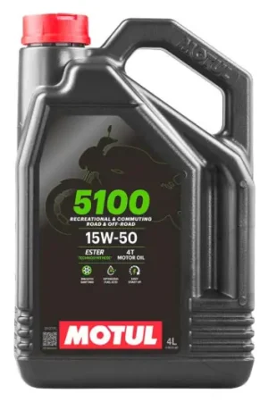 Aceite de motor Motul HC Sintetico 15W50 4T 5100 4L Directo De Fábrica