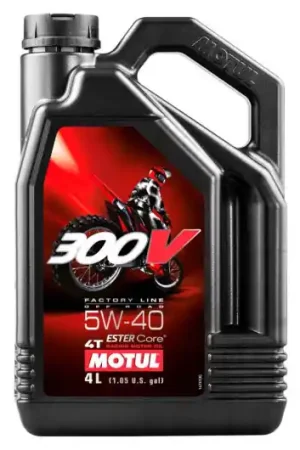Aceite de motor Motul Sintetico 5W40 300V 4T Factory Line Off Road 4L Envío Exprés