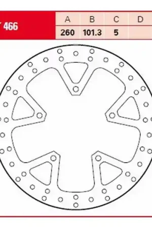 Disco de freno delantero TRW Fijo 260mm | Peugeot Satelis 500 / Geopolis 400 ... Compra Ahora