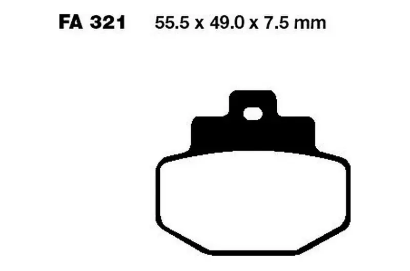 Compra Ahora Pastillas de freno trasero EBC Standar Scooter (SFA321) | Piaggio / Vespa / Benelli / Gilera