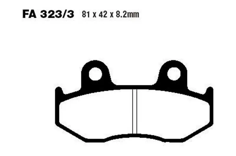 Directo De Fábrica Pastillas de freno trasero EBC Standar Scooter (SFA323/3) | Suzuki