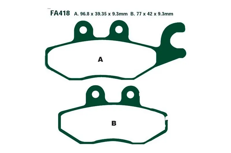 Ocasión Especial Pastillas de freno delantero / trasero EBC Carbon Scooter (SFAC418) | Aprilia / Piaggio / Vespa