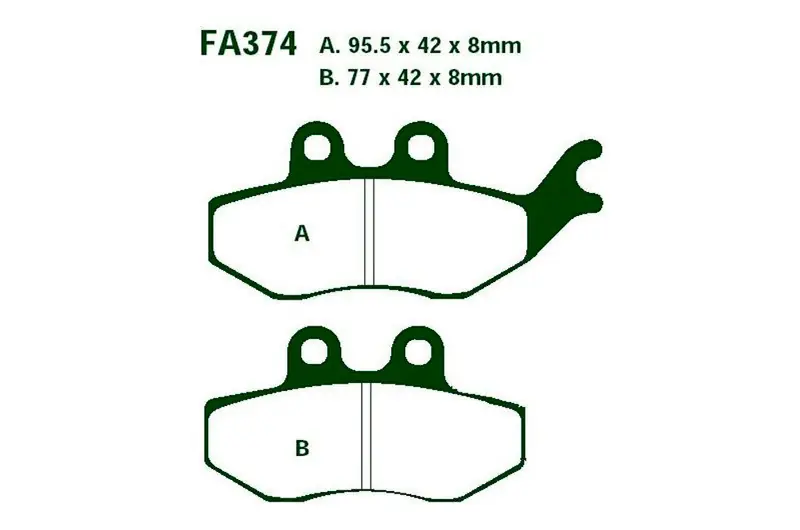 Envío Internacional Pastillas de freno trasero EBC Standar Scooter (SFA374) | Italjet