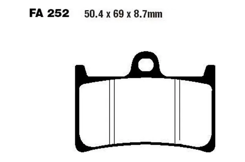 Envío Internacional Pastillas de freno delantero EBC Carbon Scooter (SFAC252) | Yamaha
