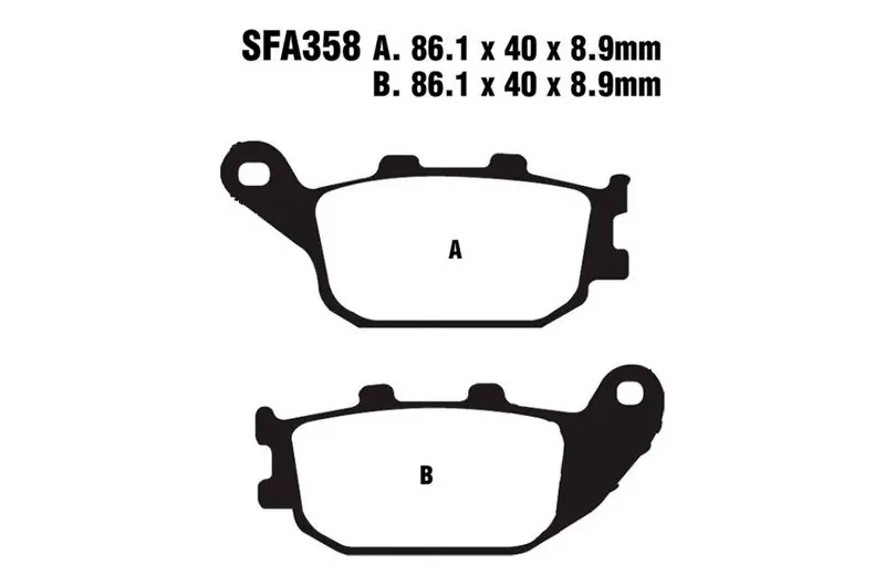 Precio Reducido Pastillas de freno trasero EBC Sintered HH Scooter (SFA358HH) | Honda