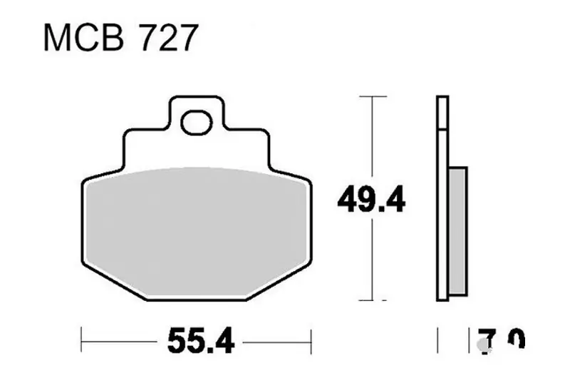 Pastillas de freno trasero TRW Standar (MCB727) | Piaggio / Vespa / Benelli / Gilera Oferta