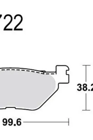 Pastillas de freno trasero TRW Sintered Scooter (MCB722SRM) | Yamaha Compra Hoy