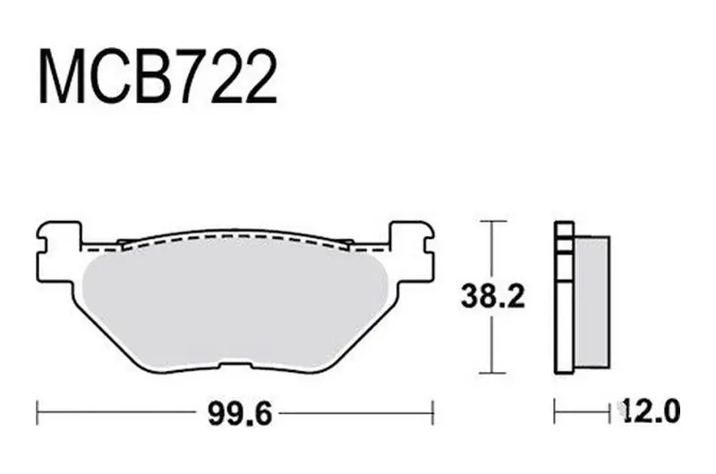 Pastillas de freno trasero TRW Sintered Scooter (MCB722SRM) | Yamaha Compra Hoy