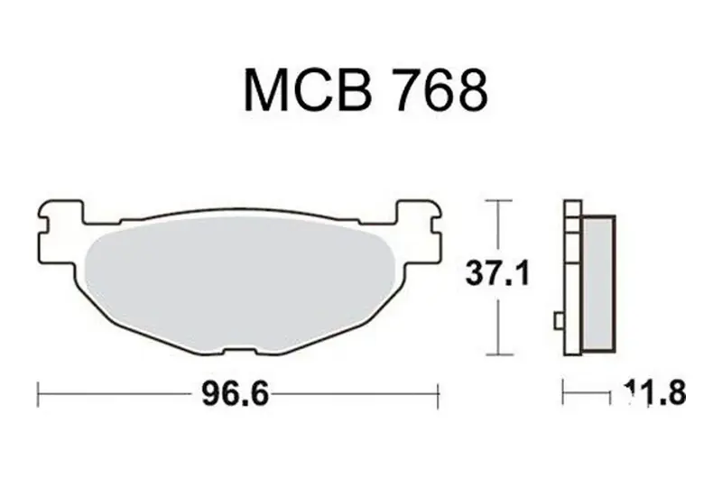 Precio Reducido Pastillas de freno trasero TRW Sintered Scooter (MCB768SRM) | Yamaha