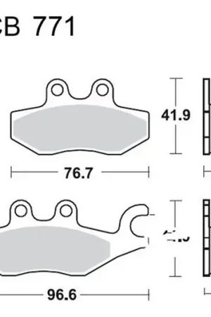Pastillas de freno delantero / trasero TRW Sintered Scooter (MCB771SRM) | Aprilia / Piaggio / Vespa Moderno