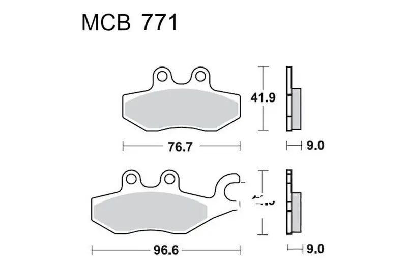 Pastillas de freno delantero / trasero TRW Sintered Scooter (MCB771SRM) | Aprilia / Piaggio / Vespa Moderno