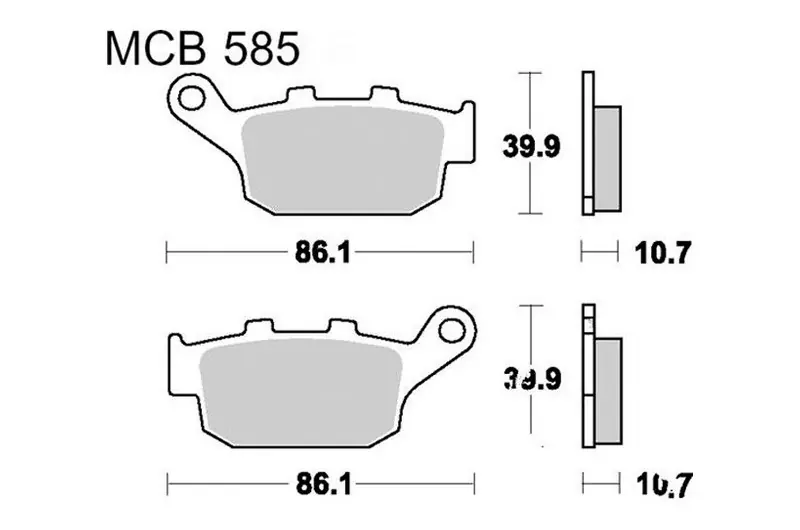 Nueva Colección Pastillas de freno trasero TRW Sintered Scooter (MCB585SRM) | Honda