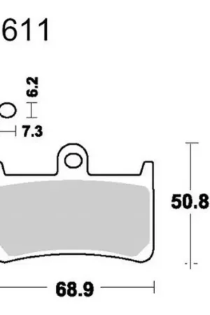 Pastillas de freno delantero TRW Sintered Scooter (MCB611SRM) | Yamaha Liquidación