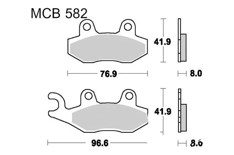 Devolución Gratuita Pastillas de freno delantero TRW Sintered Scooter (MCB582SRM) | Yamaha / Suzuki / Kawasaki / Husqvarna / Triumph ...