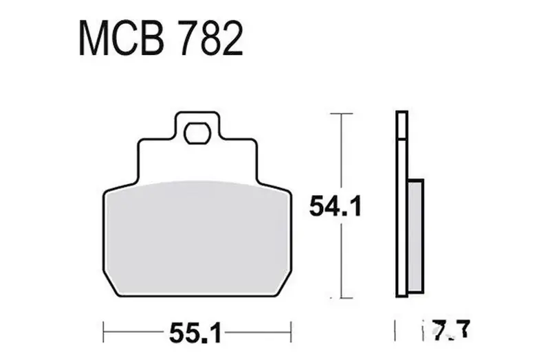 Pastillas de freno trasero TRW Standar (MCB782) | Piaggio Oferta Especial