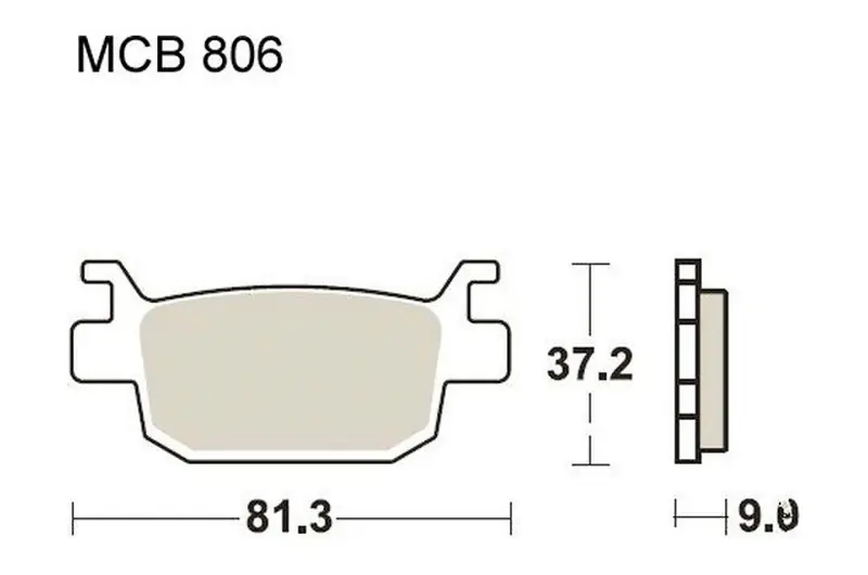 Pastillas de freno trasero TRW Standar (MCB806) | Honda / Peugeot / Benelli Tendencia