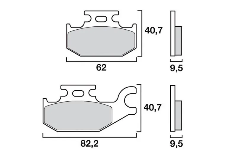 Directo De Fábrica Pastillas de freno Brembo Sinterizada Racing (07GR49SX) | Yamaha / Suzuki / CAN-AM