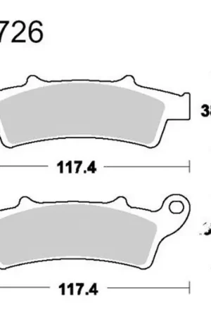 Moderno Pastillas de freno delantero TRW Standar (MCB726) | Aprilia / Piaggio / Peugeot / Kymco / Malaguti