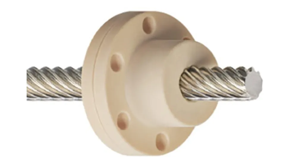 Tuerca para husillo con valona Igus, Ø de eje 6.35mm, longitud 15mm, paso de rosca 2.54mm Solo Hoy
