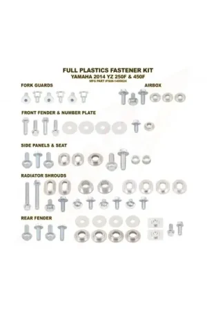 Artesanal KIT TORNILLERIA BOLT SUJECCION DE PLASTICOS YAMAHA YZ 250F 14-18 YZ 450F 14-17
