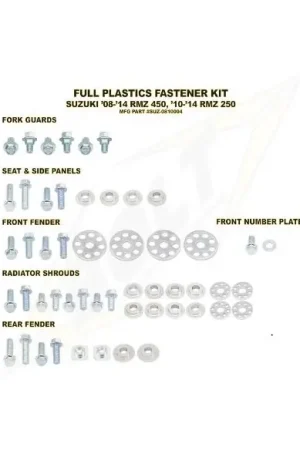 Novedad KIT TORNILLERIA BOLT SUJECCION DE PLASTICOS SUZUKI RMZ 250 10-18 RMZ 450 08-17