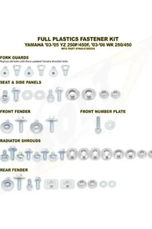 Precio De Oferta KIT TORNILLERIA BOLT SUJECCION DE PLASTICOS YAMAHA YZ/WR 250F/450F 03-06
