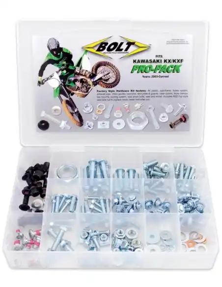 KIT TORNILLERIA BOLT PRO KAWASAKI KX/KXF 03-13 Precio Económico