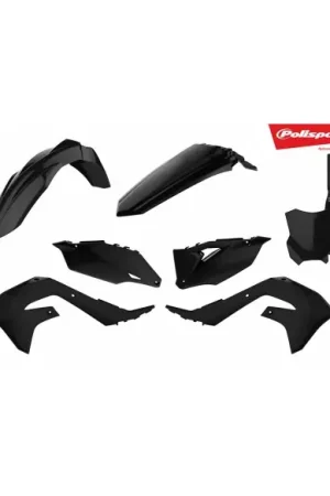 KIT PLASTICOS POLISPORT KAWASAKI KX 450F 2019 NEGROS Certificado