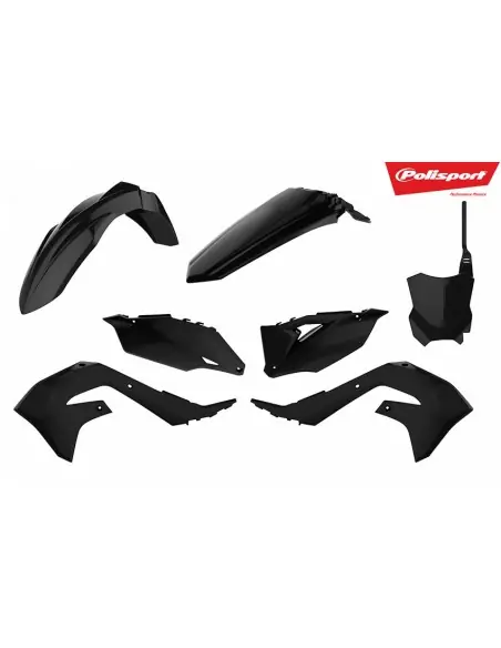 KIT PLASTICOS POLISPORT KAWASAKI KX 450F 2019 NEGROS Certificado