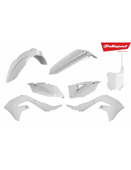KIT PLASTICOS POLISPORT KAWASAKI KX 450F 2019 BLANCOS No Te Lo Pierdas