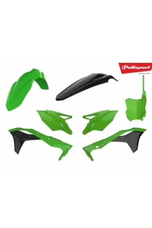 Stock Limitado KIT PLASTICOS POLISPORT KAWASAKI KX 450F 16-18 VERDE 05 NEGROS