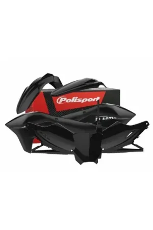 Directo De Fábrica KIT PLASTICOS POLISPORT KAWASAKI KX 450F 16-18 NEGROS
