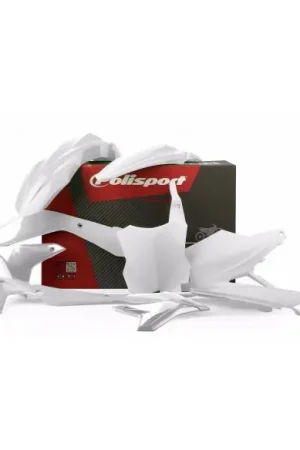 KIT PLASTICOS POLISPORT KAWASAKI KX 450F 16-18 BLANCOS Hecho A Mano