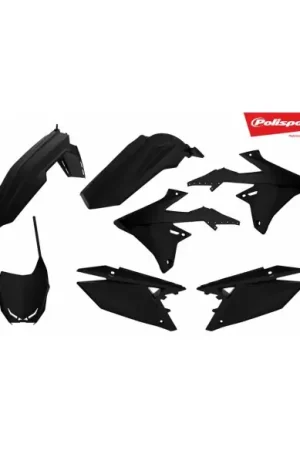 KIT PLASTICOS POLISPORT SUZUKI RMZ 250 2019 RMZ 450 18-19 NEGROS De Moda