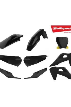 KIT PLASTICOS POLISPORT HUSQVARNA TC/FC 2019 NEGROS Lujoso