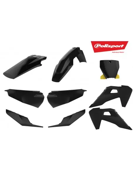 KIT PLASTICOS POLISPORT HUSQVARNA TC/FC 2019 NEGROS Lujoso