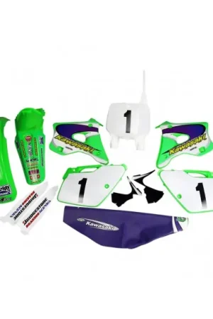 Novedad KIT PLASTICOS + ADHESIVOS UFO KAWASAKI KX 125/250 94-98 EMIG TEAM USA